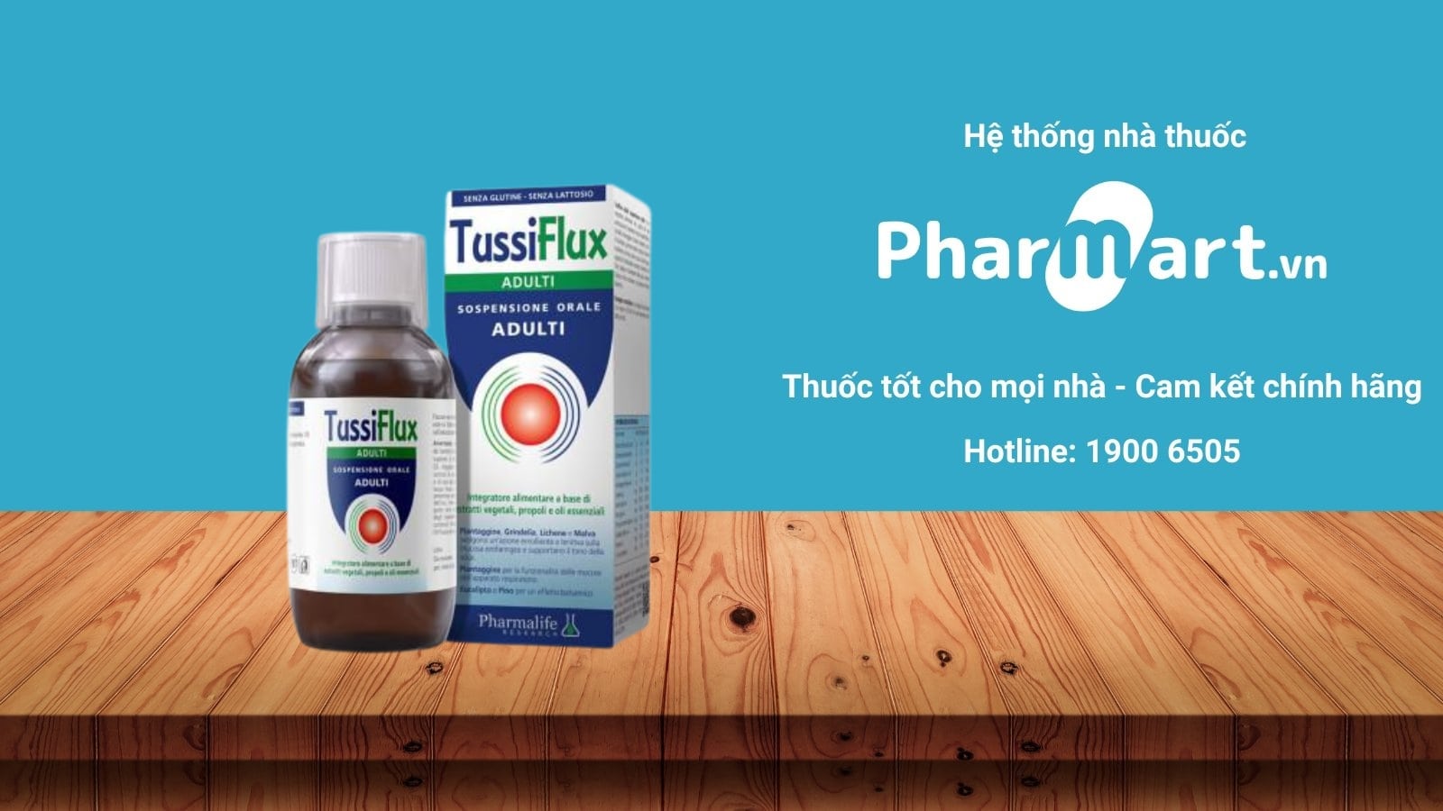 Liên hệ Pharmart.vn để đảm bảo mua Tussiflux Adult chính hãng