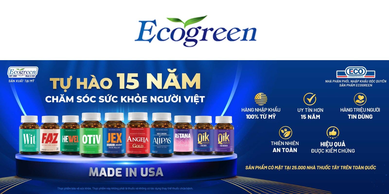 Ecogreen - Tự hào 15 năm chăm sóc sức khỏe người Việt