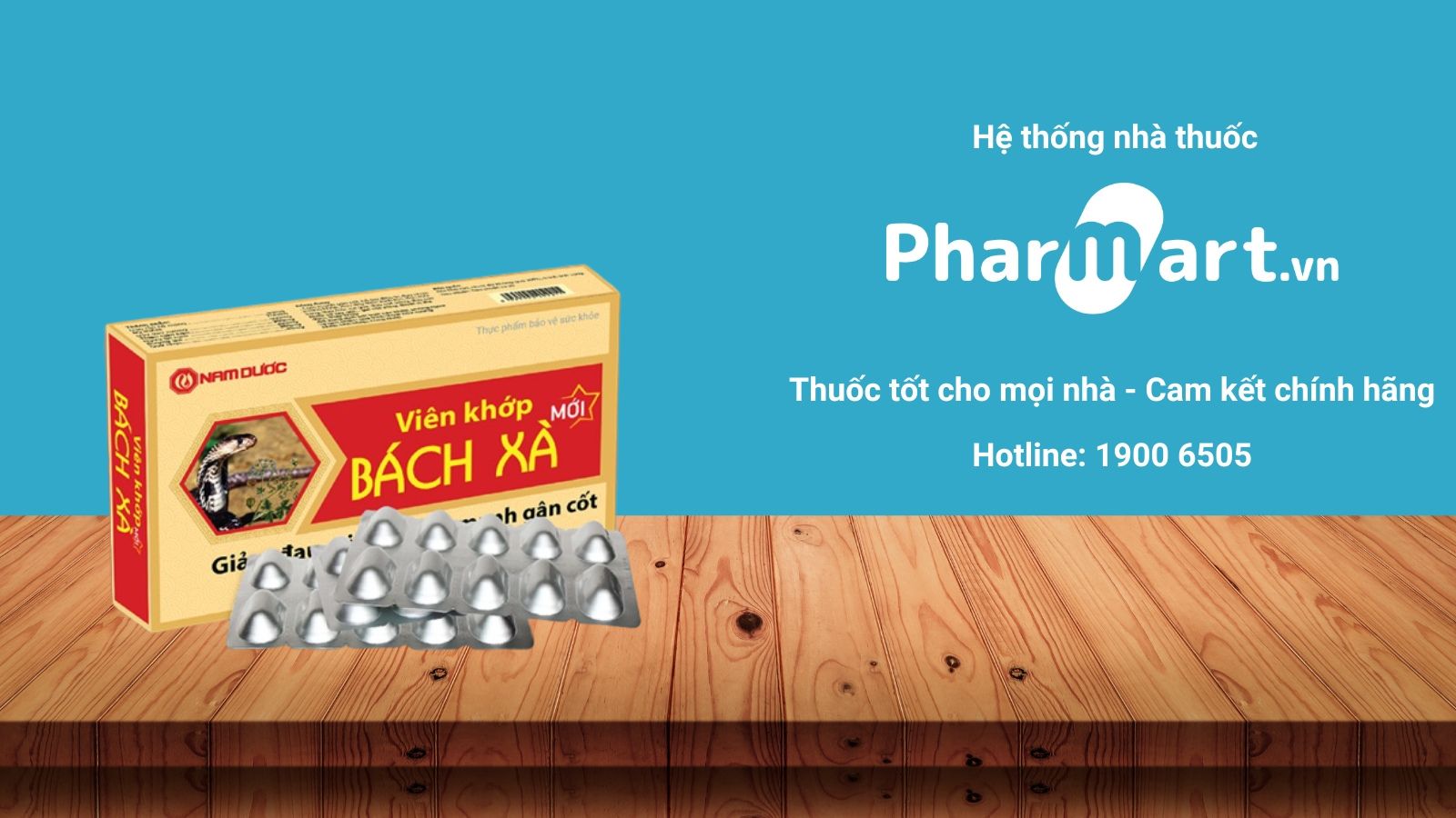 Viên khớp Bách xà đang được bán chính hãng tại Nhà thuốc Pharmart.vn