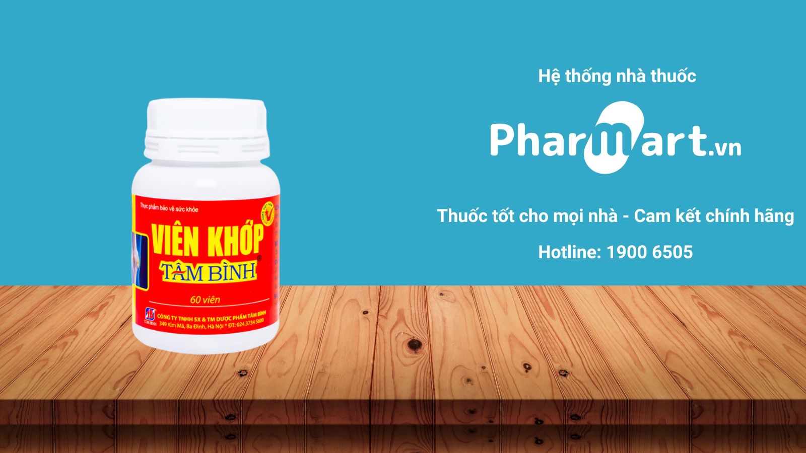 Viên Khớp Tâm Bình đang được bán chính hãng tại Nhà thuốc Pharmart.vn
