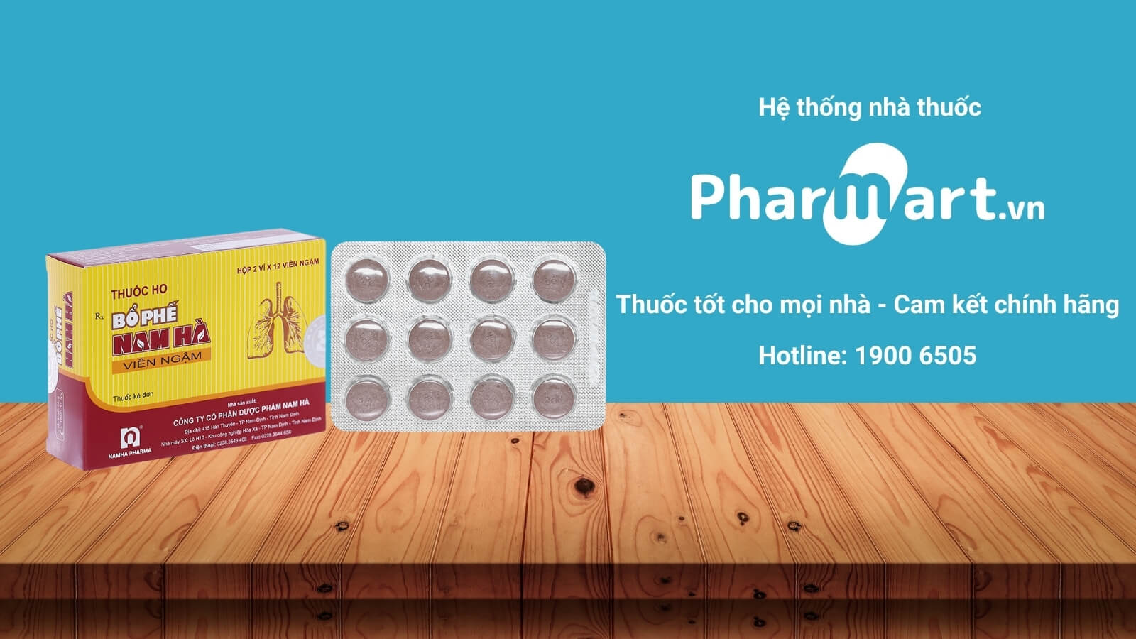 Mua viên ngậm Bổ Phế Nam Hà chính hãng tại Pharmart.vn