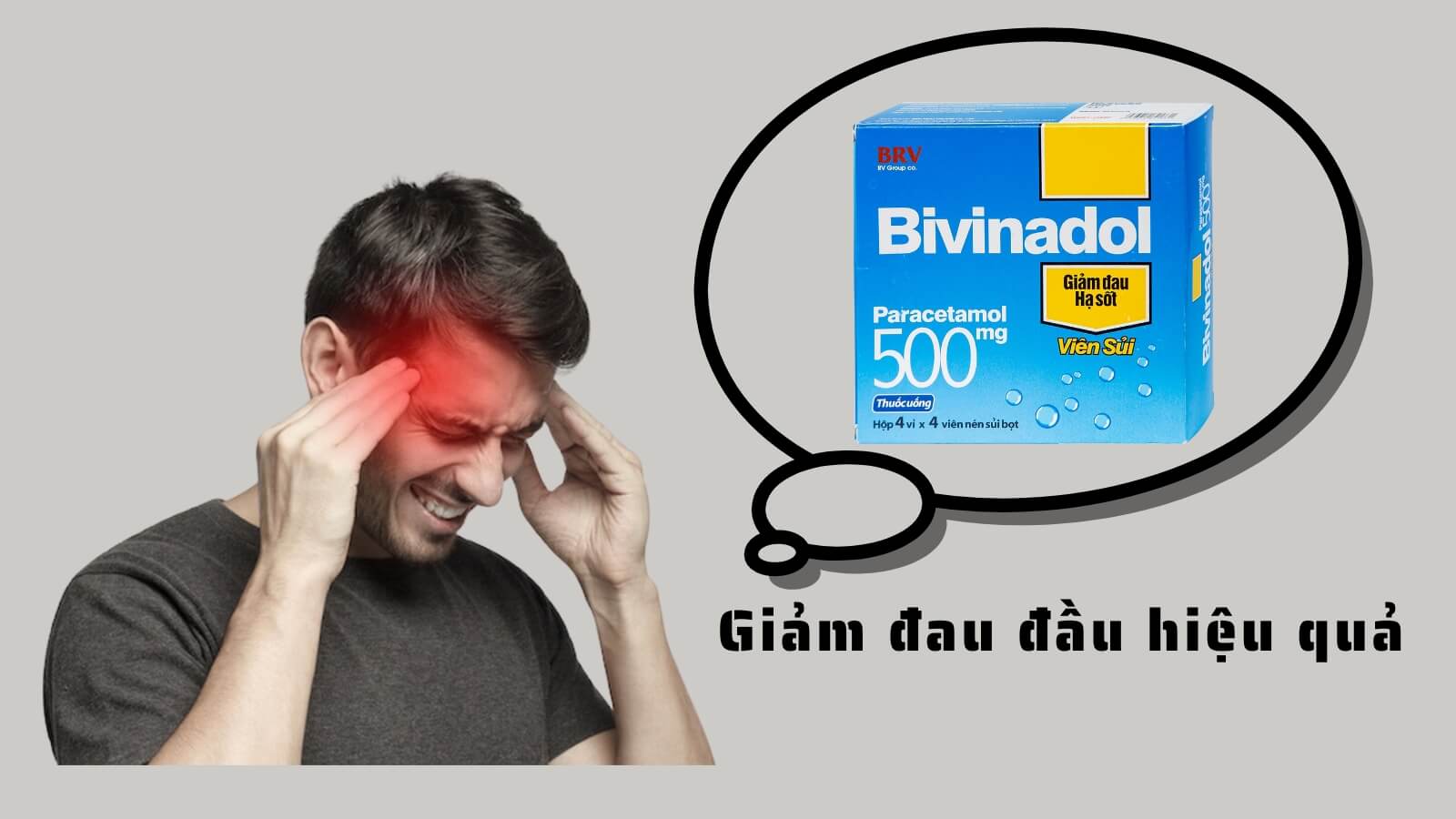 Bivinadol sủi - Giảm các đau đầu hiệu quả
