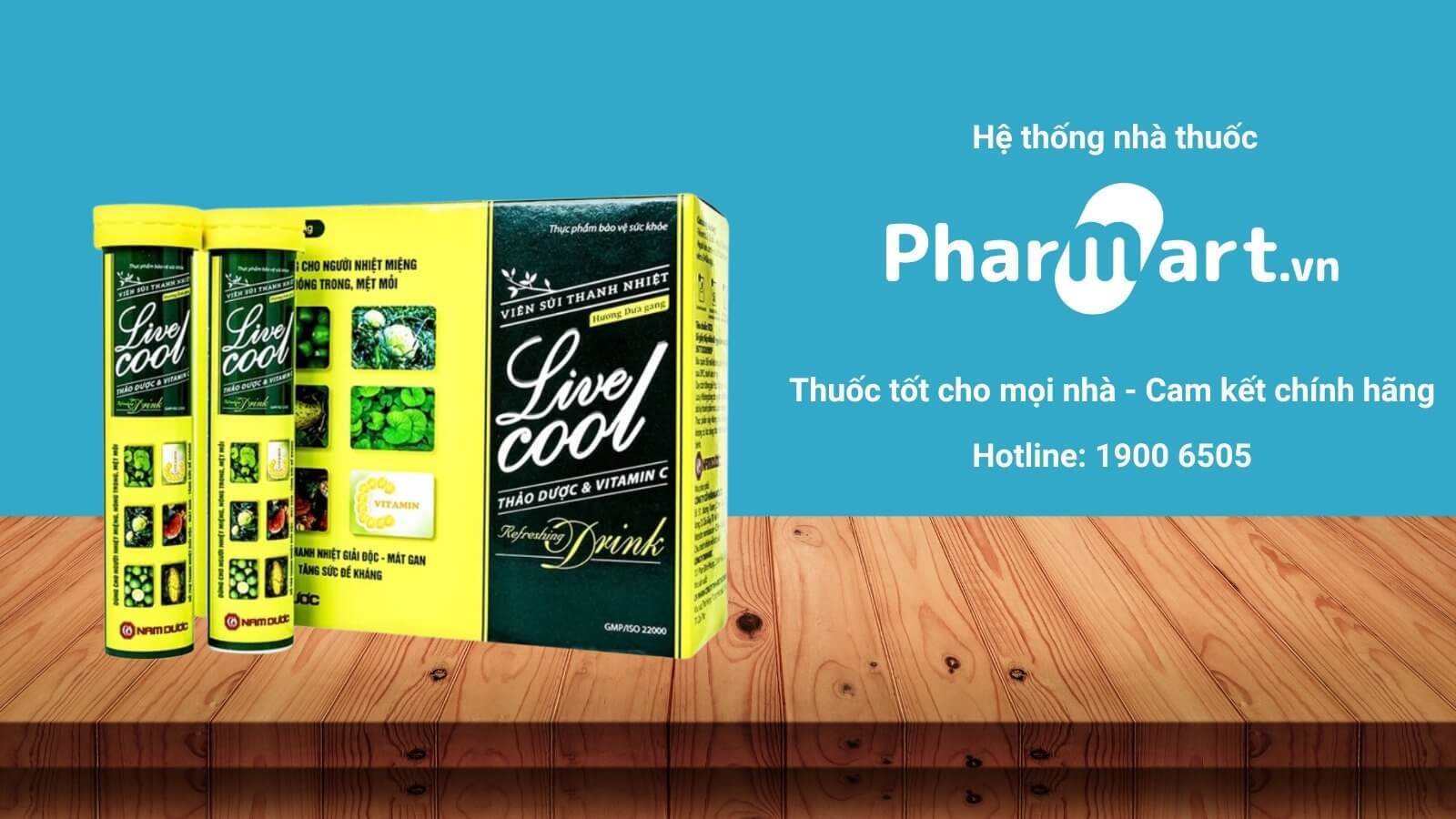 Pharmart.vn cam kết đem Viên sủi Livecool chính hãng và chất lượng nhất