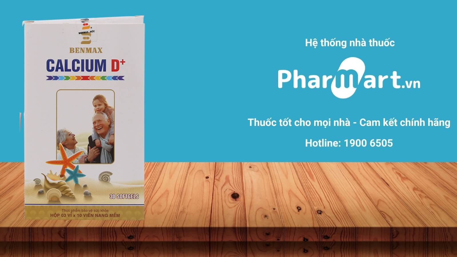 Viên uống Benmax Calcium D+ tăng phát triển và chắc khỏe xương khớp