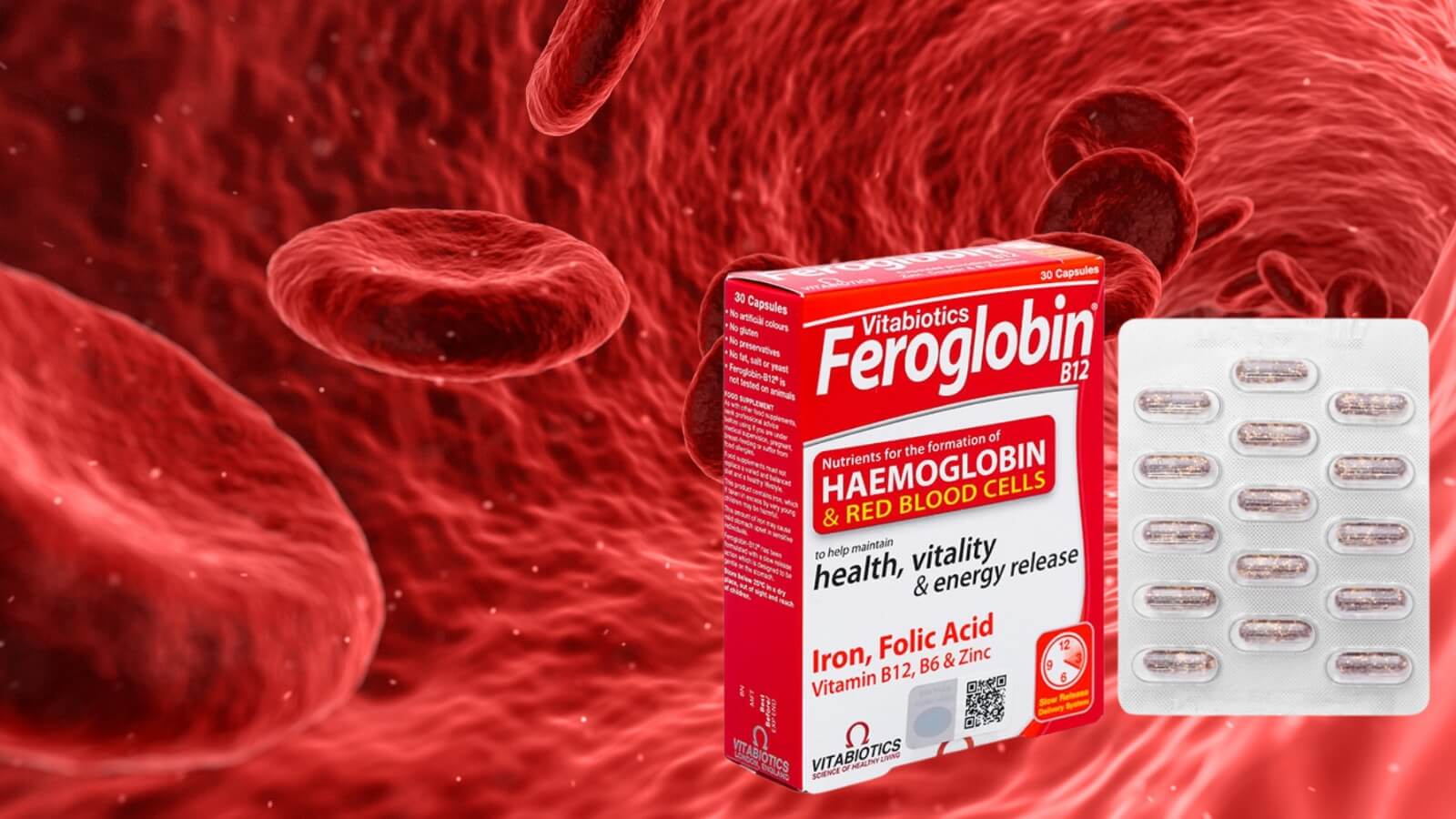 Viên uống bổ sắt  Feroglobin giúp tăng khả năng tái tạo hồng cầu, nâng cao sức đề kháng