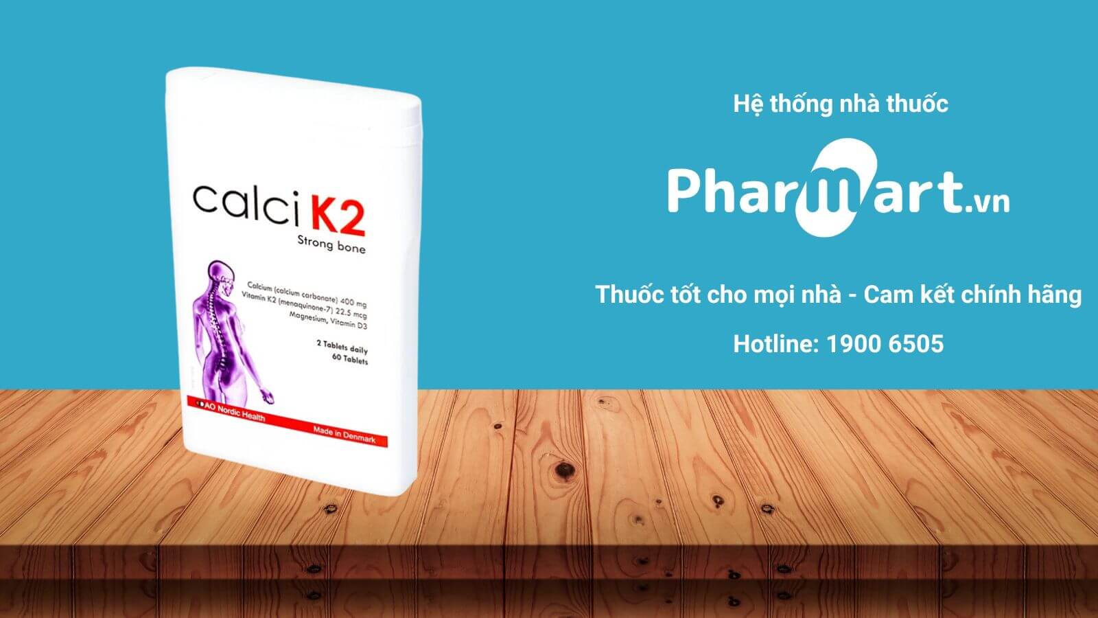 Pharmart.vn - Địa chỉ mua Calci K2 Dao Nordic 60v chính hãng, uy tín