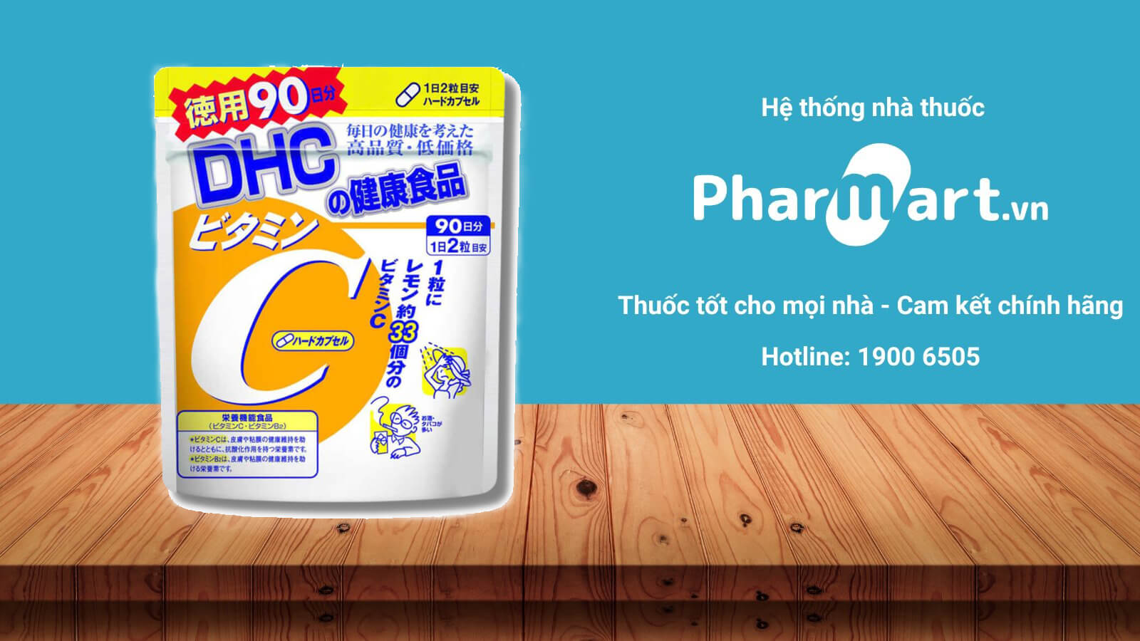 Pharmart.vn cam kết phân phối DHC bổ sung vitamin C 1000mg chính hãng