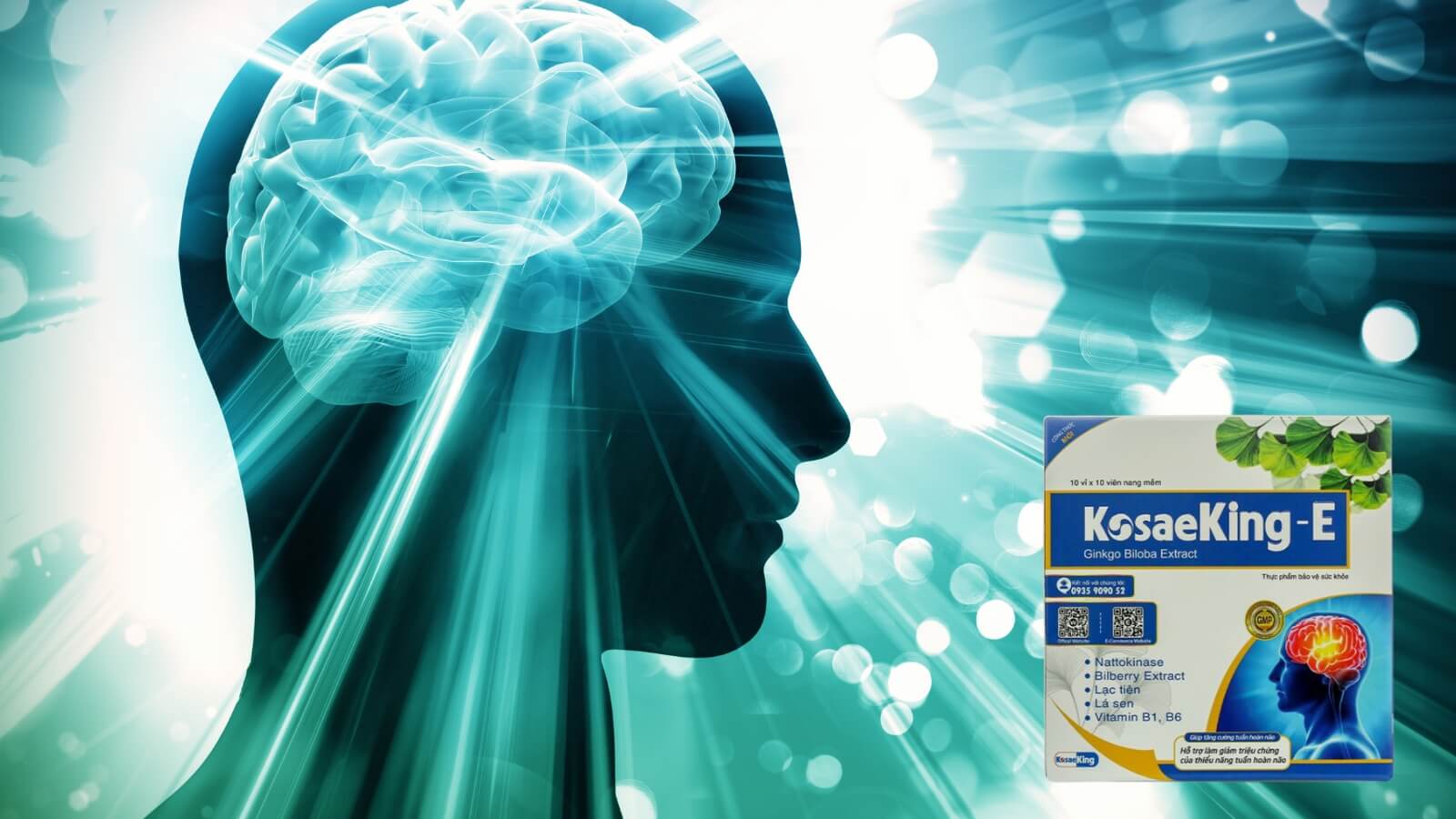 Viên uống hỗ trợ tăng cường tuần hoàn não KosaeKing-E