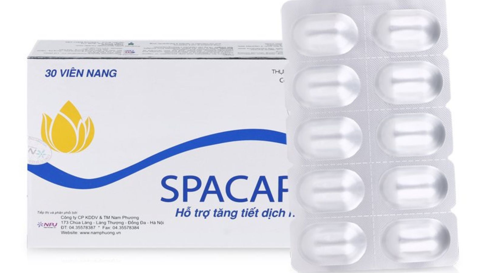 Viên uống hỗ trợ tăng tiết dịch nhờn âm đạo Spacaps