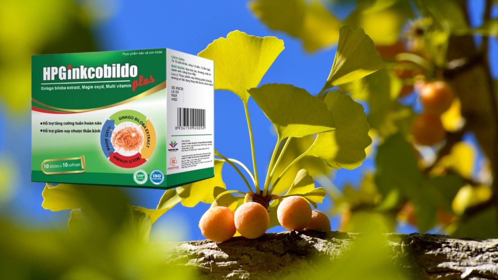 Viên uống HP Ginkcobildo plus tăng lưu thông tuần hoàn máu não