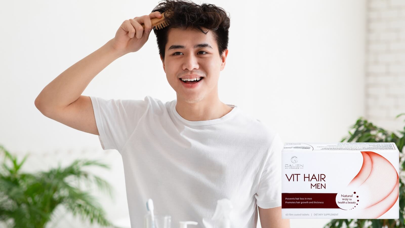 Viên uống Vit Hair Men Galien giúp ngăn ngừa gãy rụng và kích thích mọc tóc ở nam giới