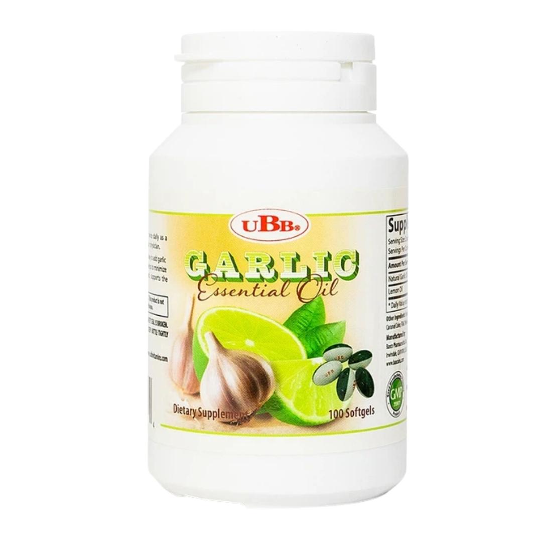 Viên uống UBB Garlic Essential Oil ngừa cảm, bệnh tim hộp 100 viên