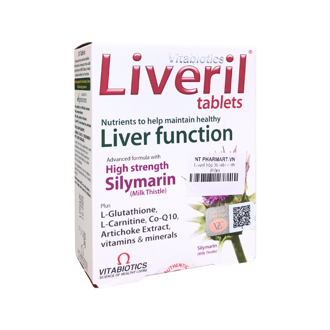 Vitabiotics Liveril - Hỗ trợ giải độc gan hộp 30 viên