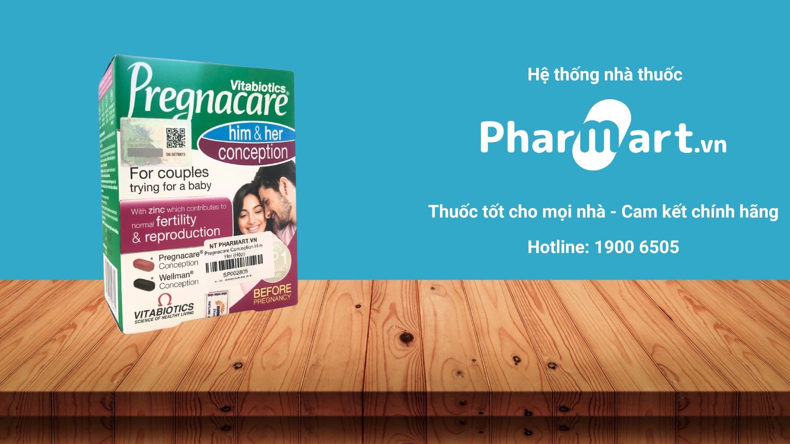 Vitabiotics Pregnacare Him & Her hỗ trợ tăng khả năng thụ thai