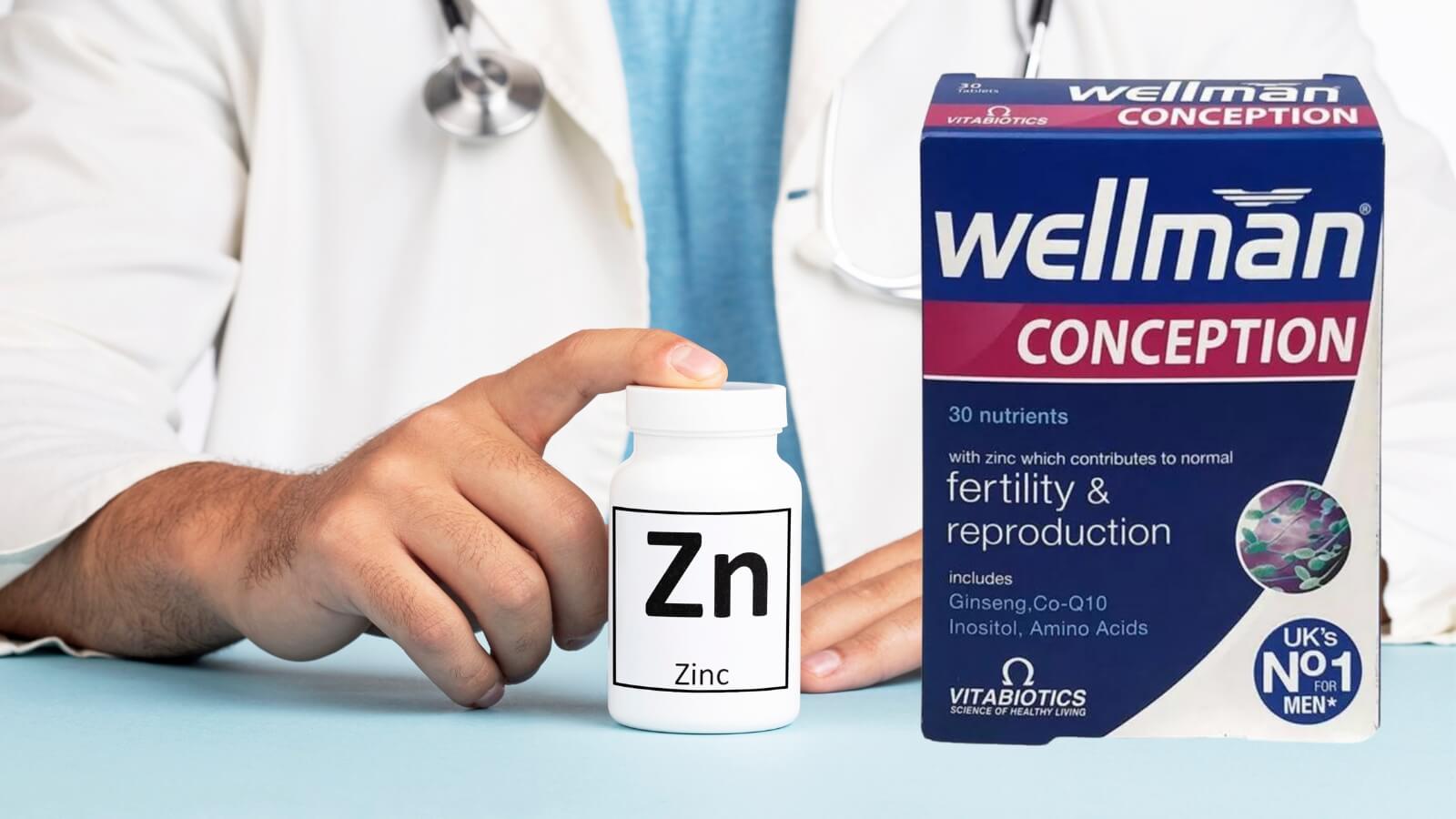 Vitabiotics Wellman Conception có chứa hàm lượng kẽm cao