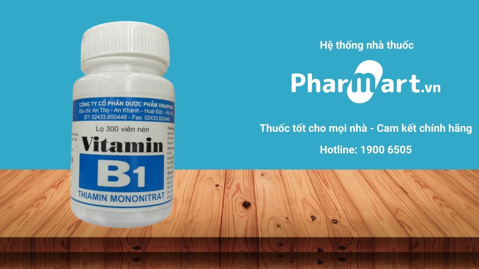 Viên uống bổ sung vitamin B1 (300 viên) Pharmart.vn