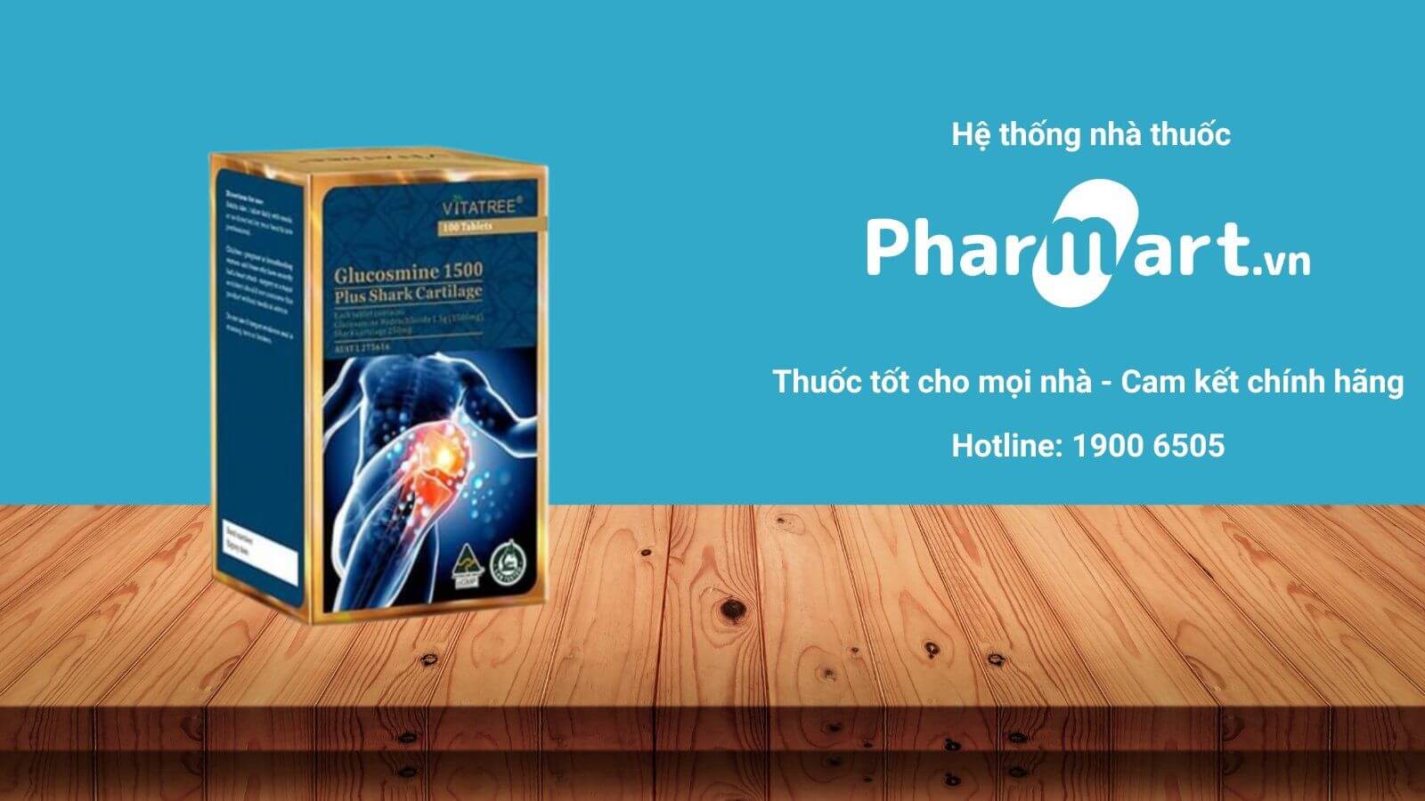 Liên hệ Pharmart.vn để đảm bảo mua Vitatree Glucosamin 1500mg Plus chính hãng