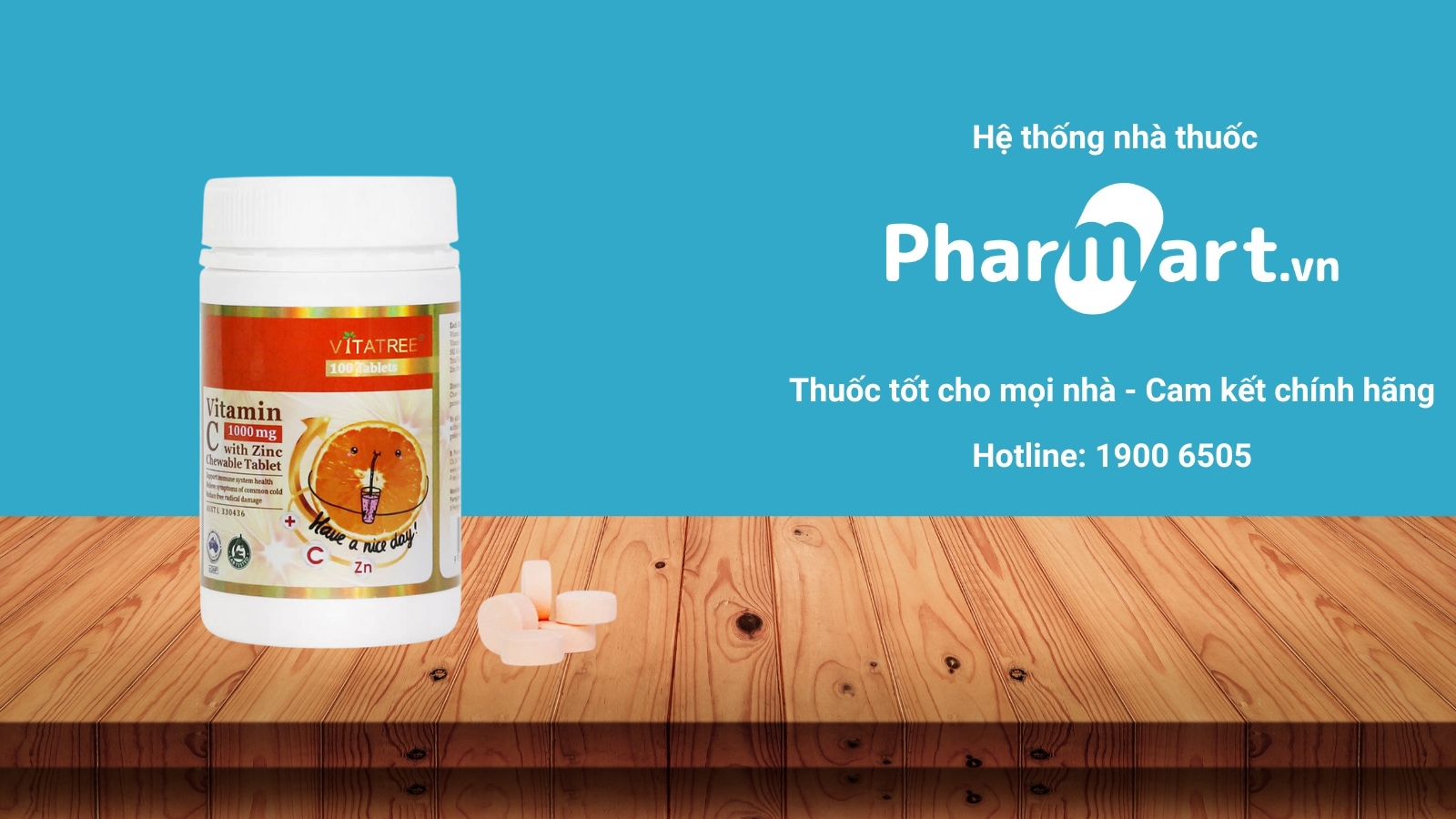 Mua ngay Vitatree Vitamin C 1000 mg with Zinc chính hãng tại Pharmart.vn.