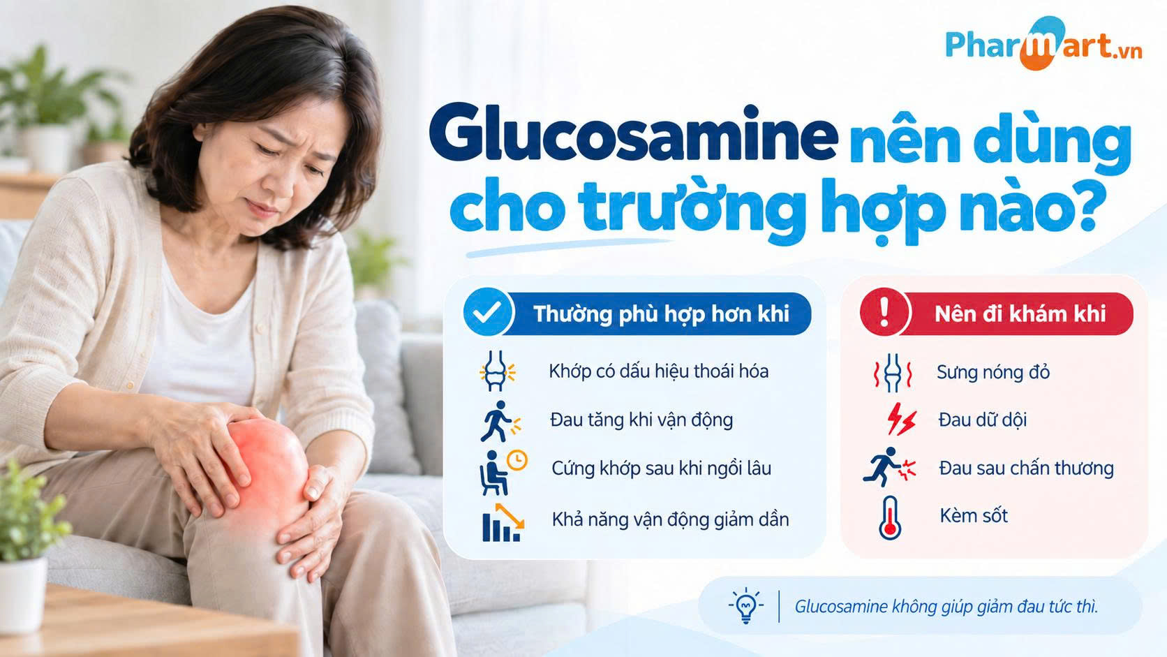 Glucosamine không phải là thuốc giảm đau cho xương khớp