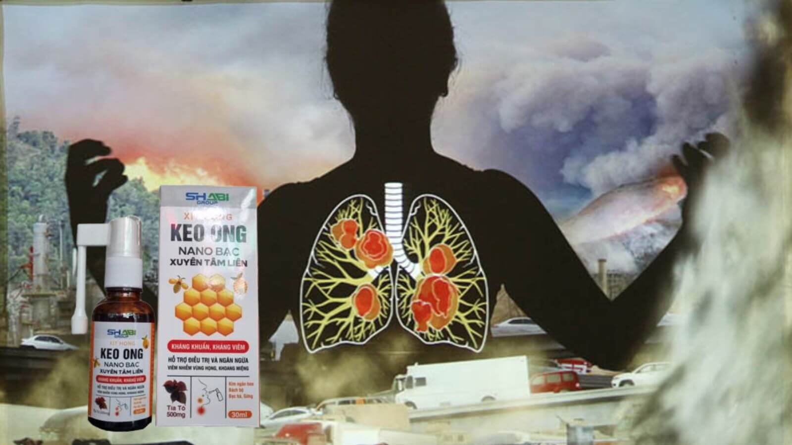 Xịt hong Keo ong Nano bạc Shabiphar