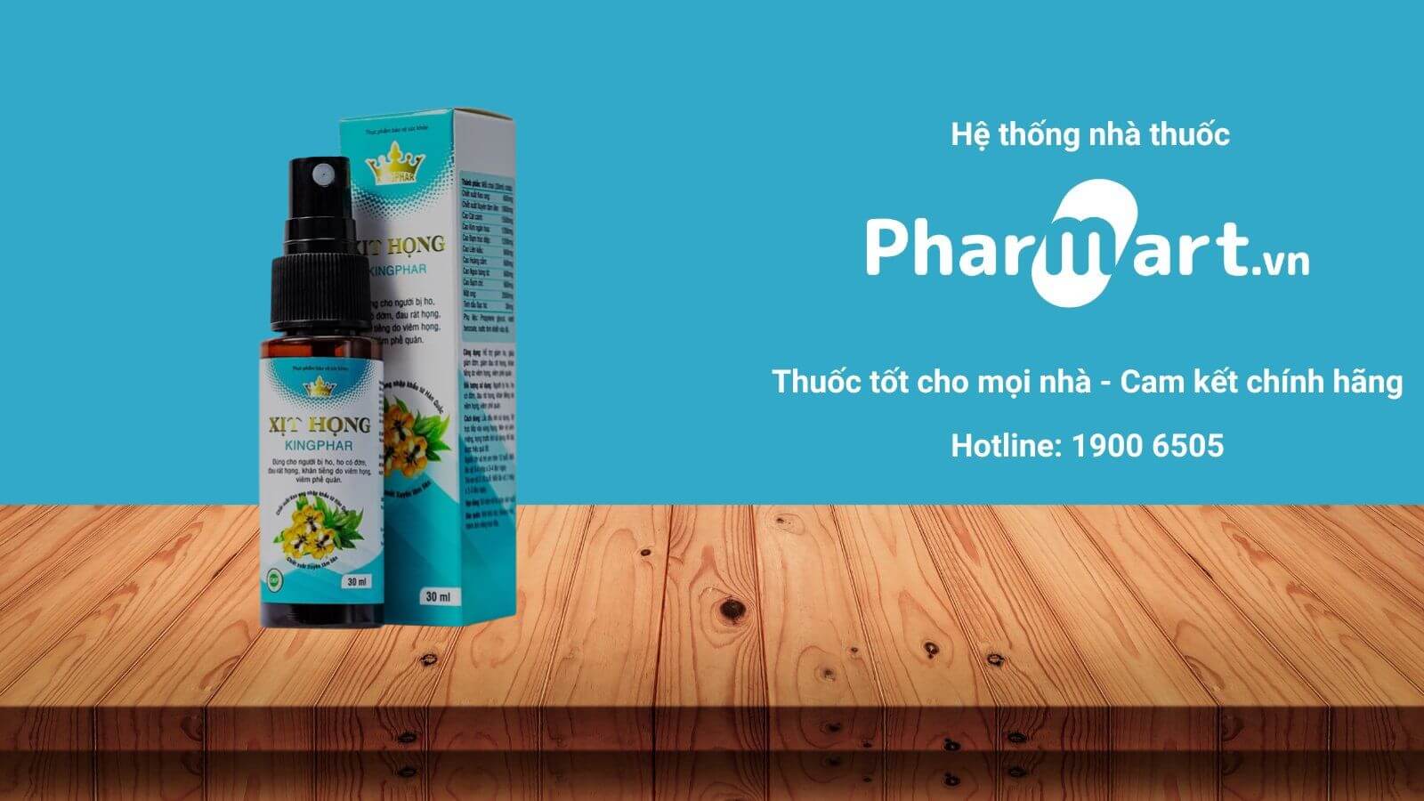 Liên hệ Pharmart.vn để đảm bảo mua Xịt họng Kingphar chính hãng