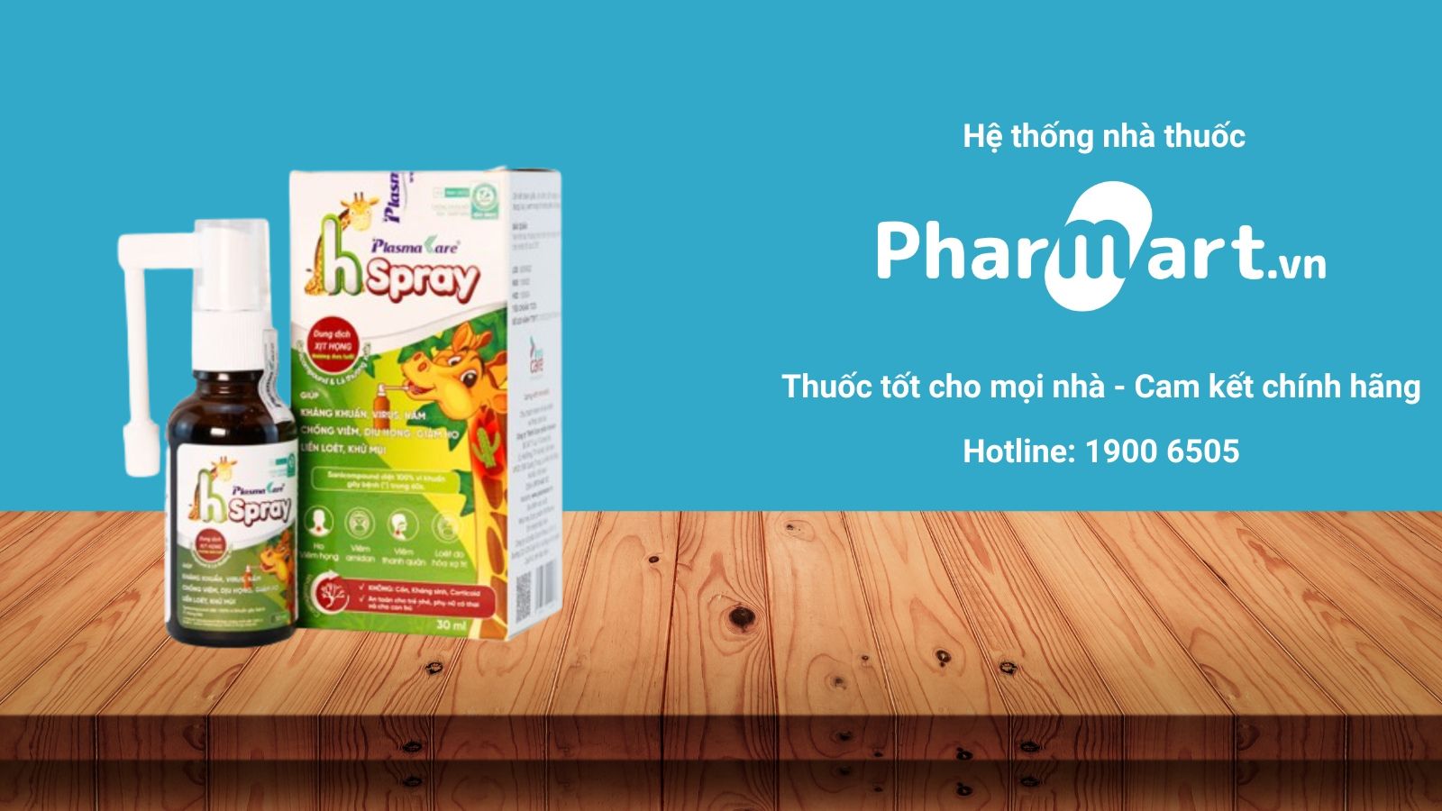Mua ngay xịt họng PlasmaKare H-Spray chính hãng tại Pharmart.vn