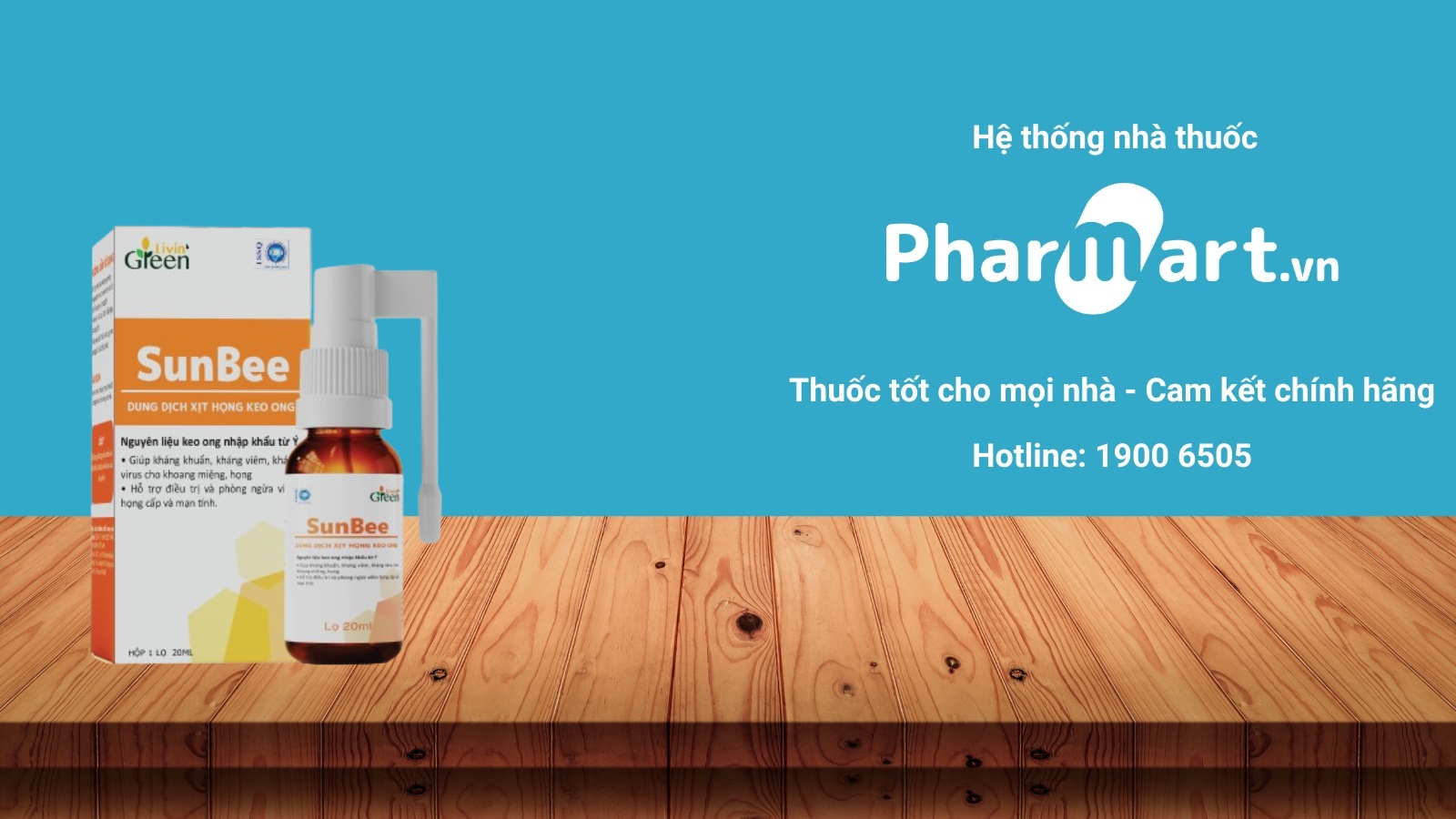 Xịt hong Sunbee chính hãng đang được bán tại Pharmart.vn