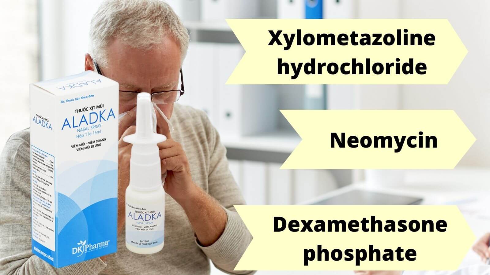 Aladka giảm nhanh các triệu chứng của viêm mũi