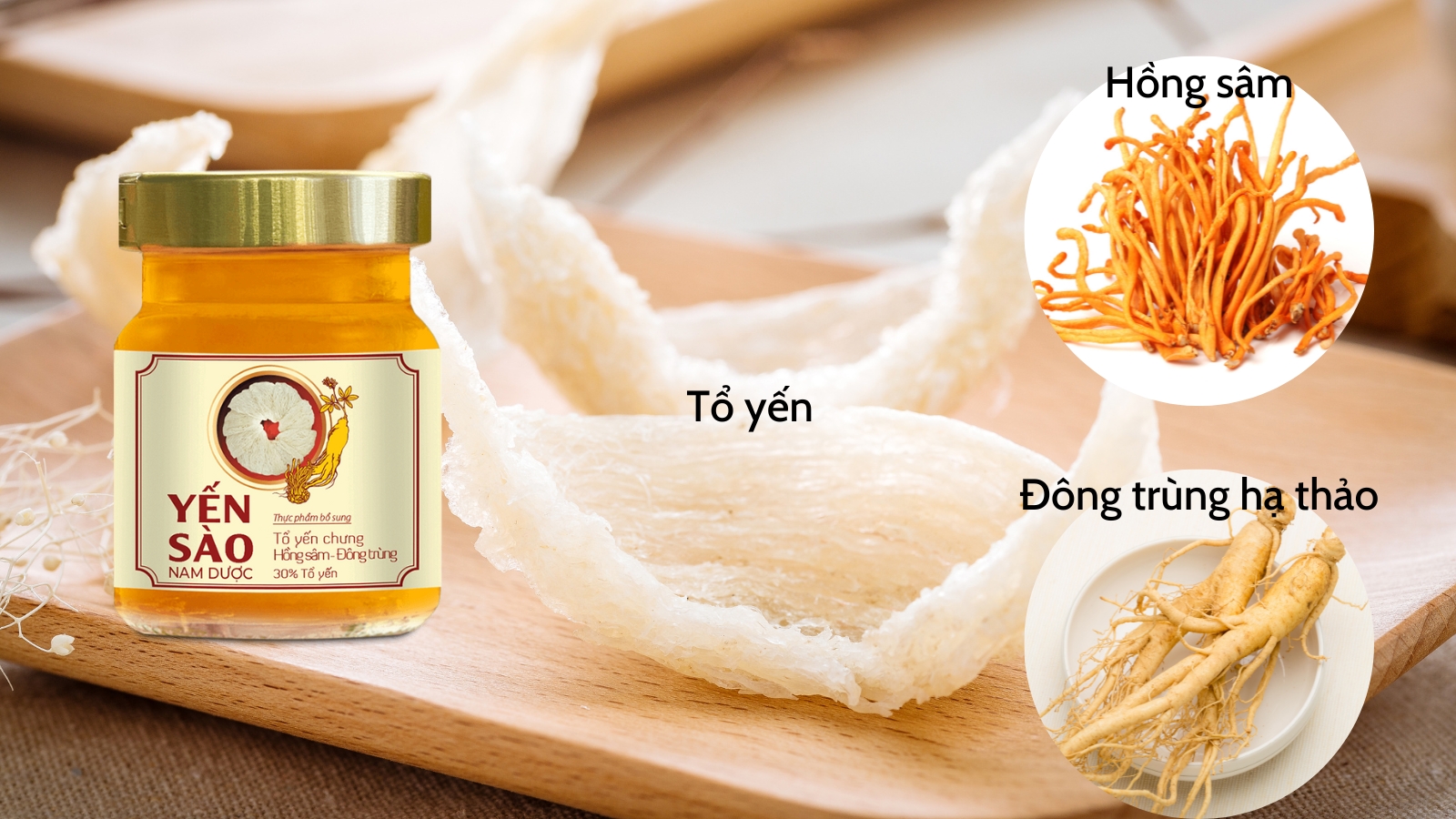 Thành phần của Tổ yến chưng đường phèn Nam Dược