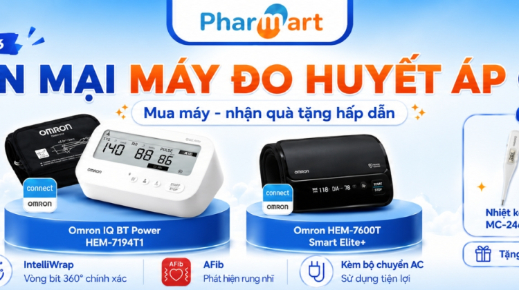 Khuyến mại máy đo huyết áp Omron tháng 6